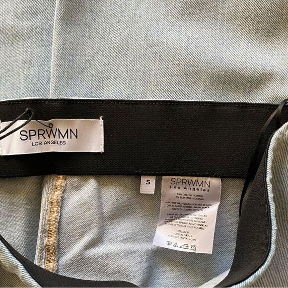 REVOLVE Jeans SPRWMN LA NEW Denim Flare Leggings Francoise Blue Size Small 26 - Picture 10 of 16